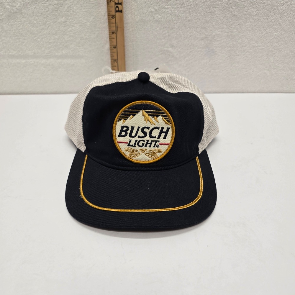 Busch Light Trucker Hat Beer Logo Patch Mesh Snapback OSFM